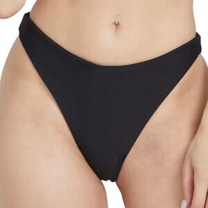 Volcom Juniors' Simply Seamless Cheeky Bikini Swimsuit Bottom Black Size XS
